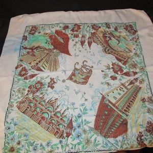 Large Souvenir Scarf from Venice Italy